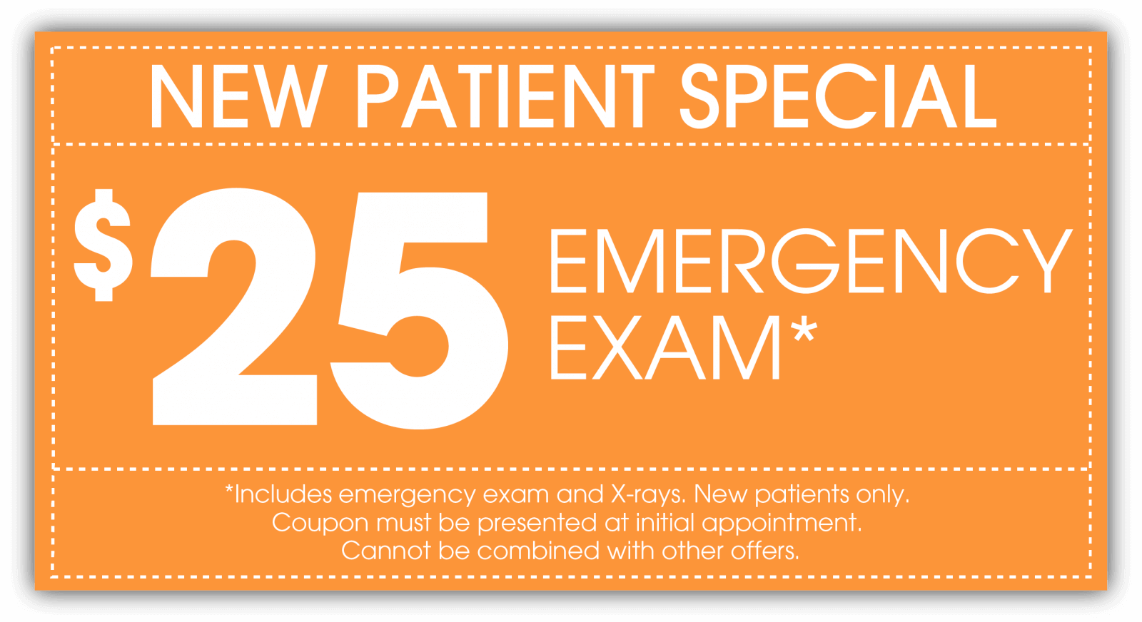 $25 Emergency Exam coupon