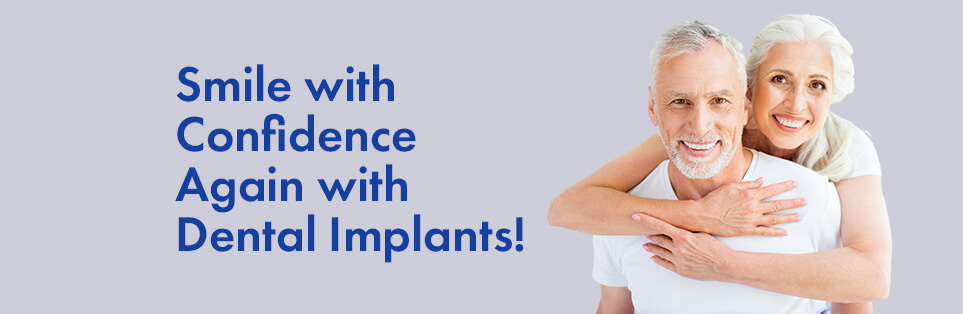 Smile with confidence again with dental implants!